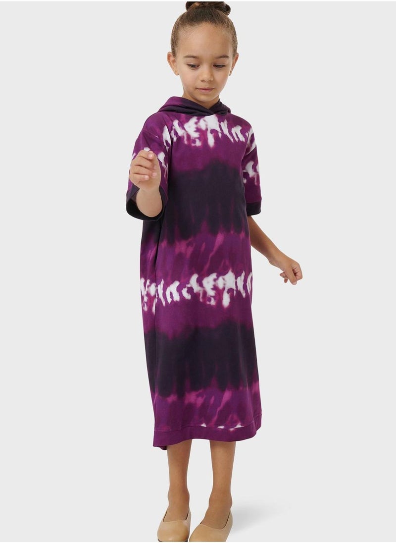 Mommy & Me Tie Dye Effect Kaftan