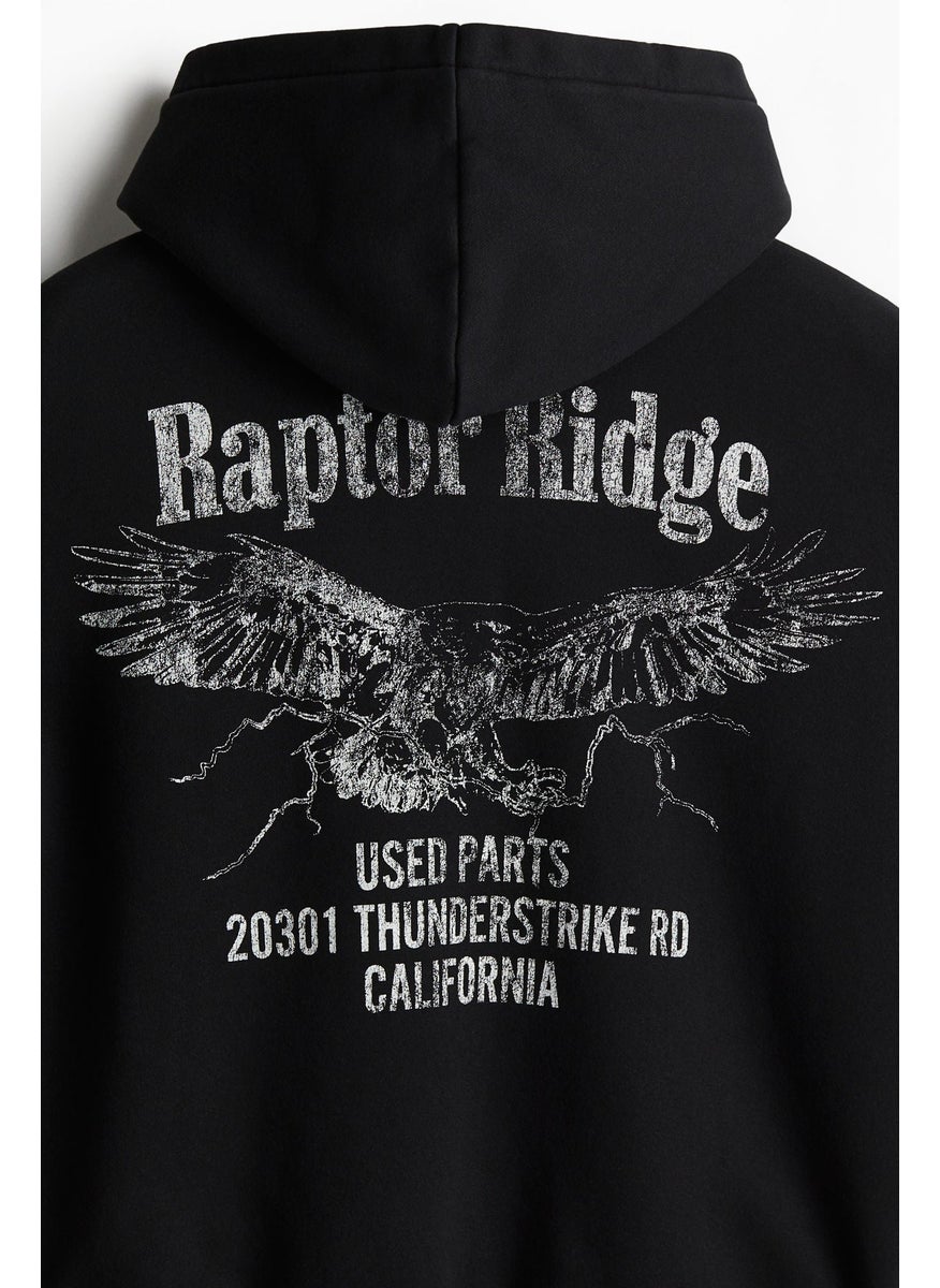 Loose Fit Printed Hoodie