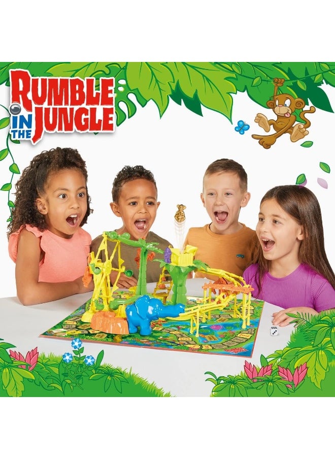 TOMY Games T73421 Rumble in the Jungle Board Game, Family Game For Adults And Kids Suitable From 5+ Years, Multicolor