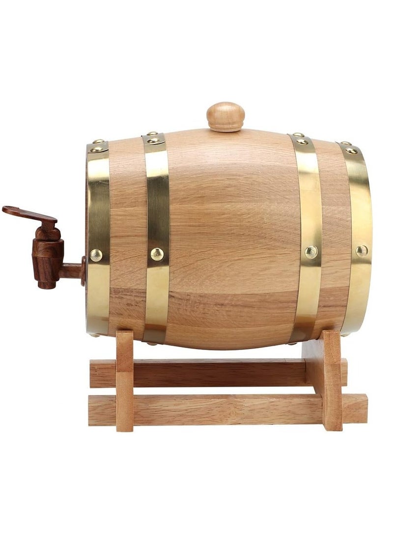 Wine Barrel, 1.5L White Oak Aging Barrel, Whiskey Barrel Dispenser Wine Bucket, Age Your Own Whiskey, Beer, Wine, Bourbon, Tequila, & More