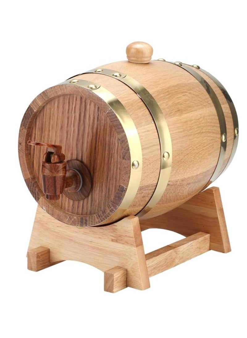 Wine Barrel, 1.5L White Oak Aging Barrel, Whiskey Barrel Dispenser Wine Bucket, Age Your Own Whiskey, Beer, Wine, Bourbon, Tequila, & More