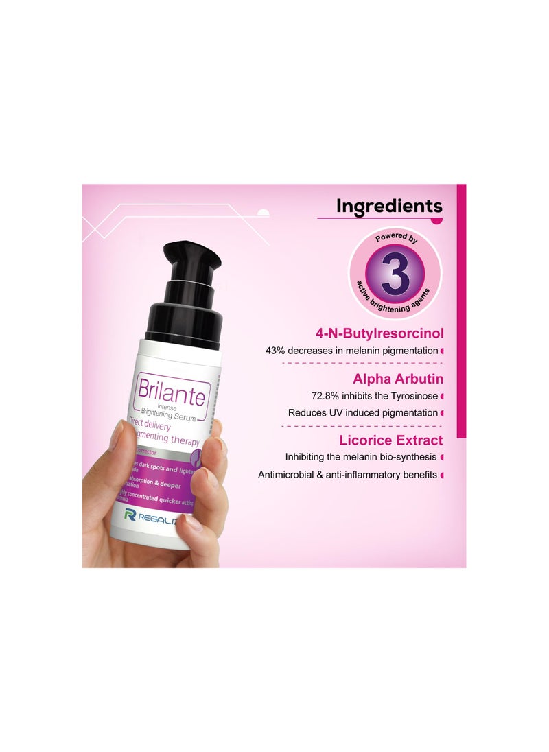 Regaliz Brilante Intense Brightening Serum | Advanced Dark Spot & Hyperpigmentation Treatment | Evens Skin Tone, Reduces Acne Scars, and Enhances Radiance | 50ml