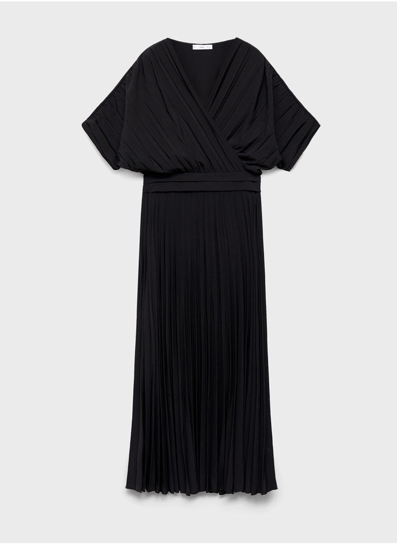 Pleated A-Line Dress