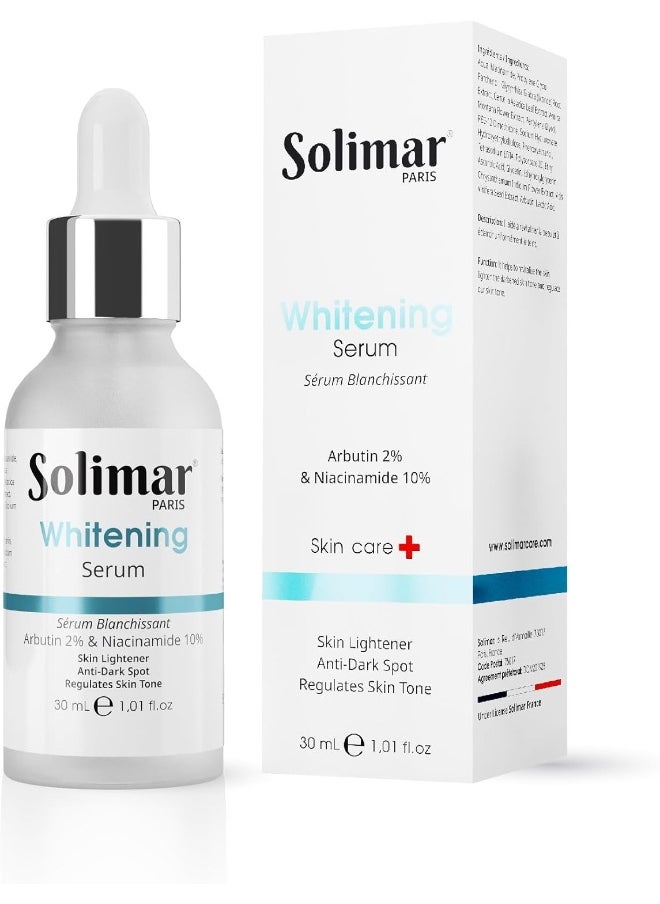 Solimar Paris Whitening Serum 30ml | Supports Skin Lightening & Brightening, Reduces Hyperpigmentation And Dark Spots