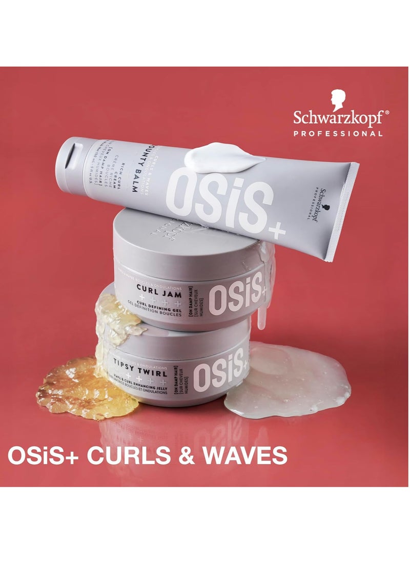 OSiS+ Tipsy Twirl Curl Definition Jelly 10.1 oz | Enhances Curl Body and Shape | Humidity Protection | Medium Hold | All Curly Types