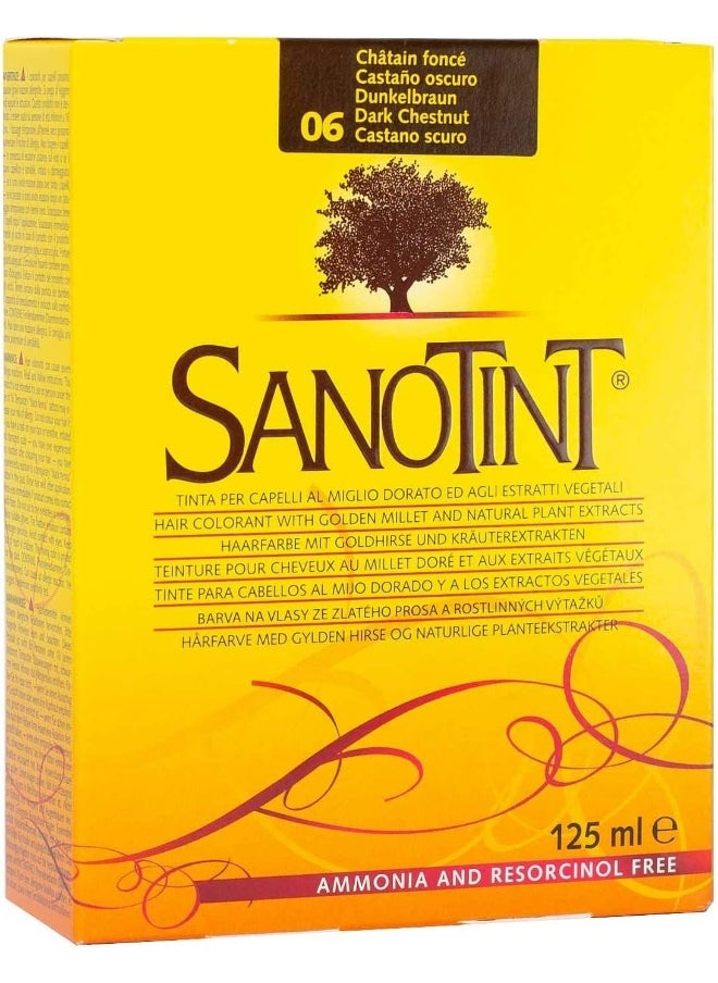 Sanotint Classic Natural Permanent Hair Dye 06, 125 ml, Dark Chestnut