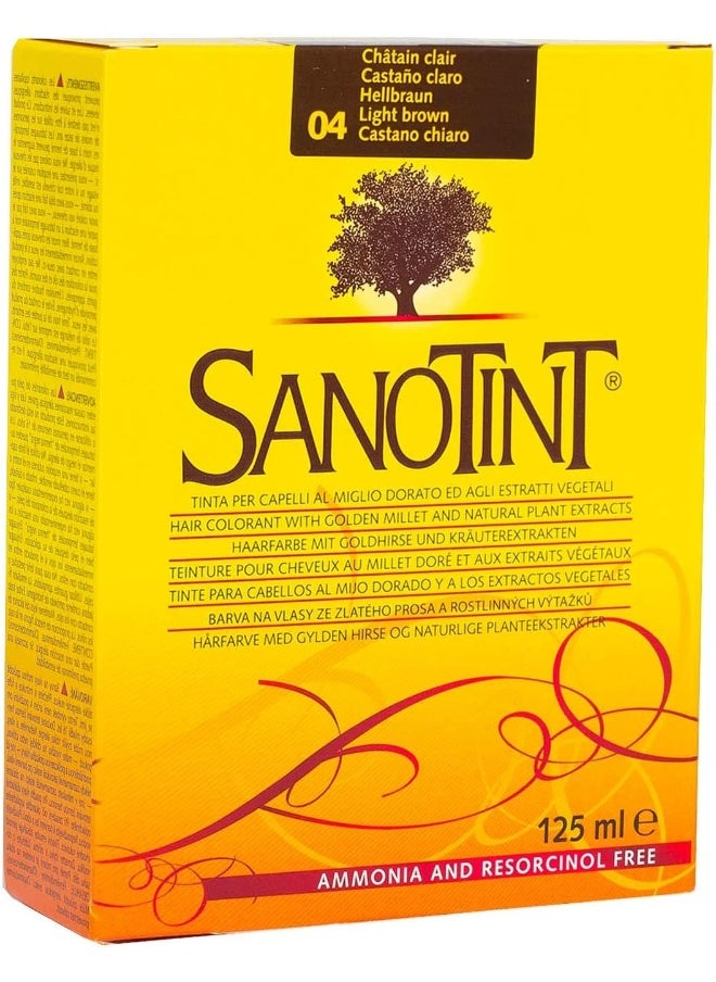 Sanotint Classic Natural Permanent Hair Dye 04, 125 ML, Light Brown