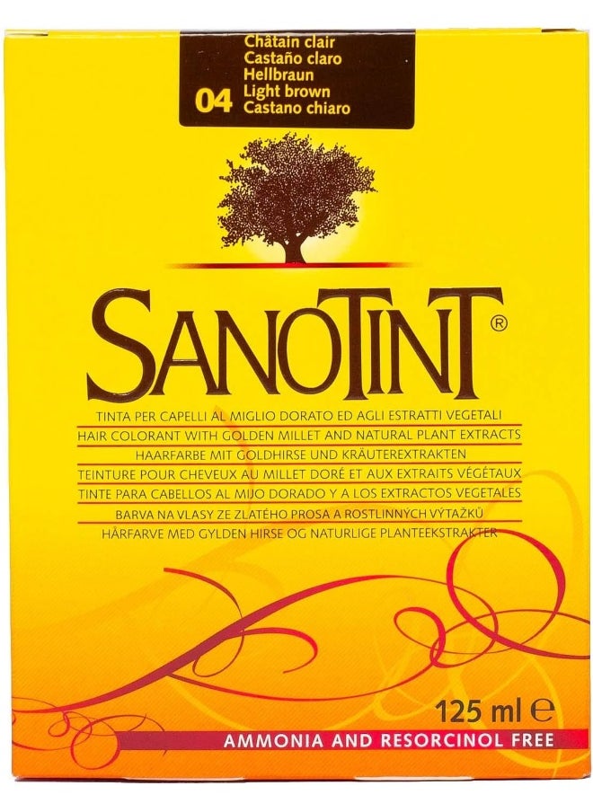 Sanotint Classic Natural Permanent Hair Dye 04, 125 ML, Light Brown