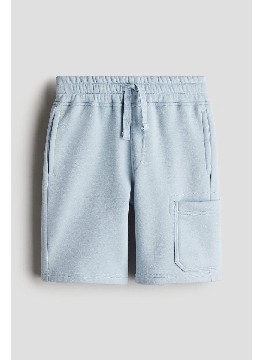 Brushed-Inside Cargo Sweatshorts