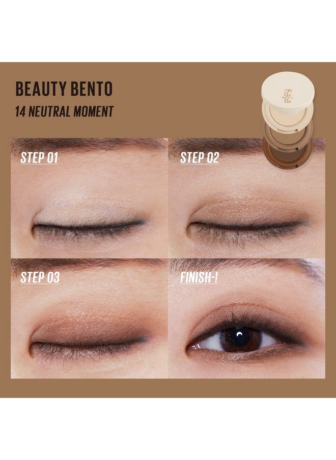Beauty Bento Collection - Bouncy Eyeshadow Trio | Neutral Earthy Tones, Travel Size, 14 Neutral Moment, 2019 Allure Best Of Beauty Award, 0.03 Oz