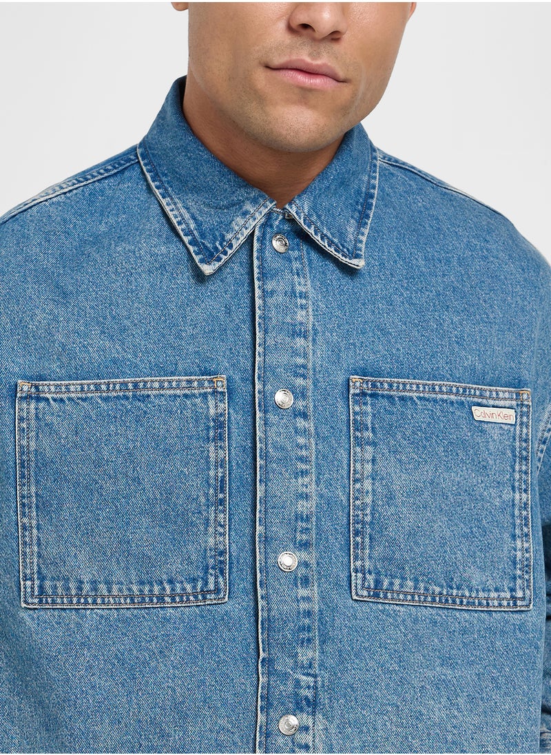 Button Detail Denim Jacket