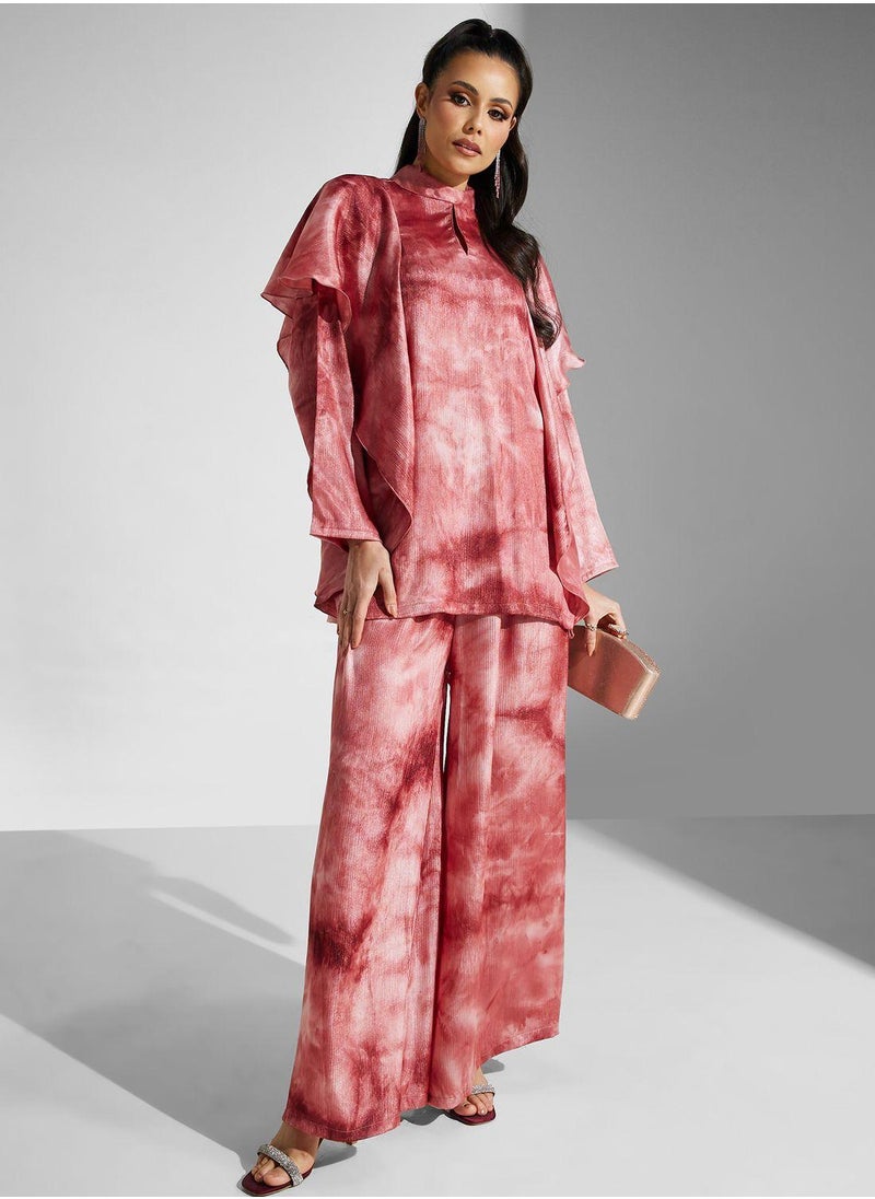 Printed Pants & Shirt Set