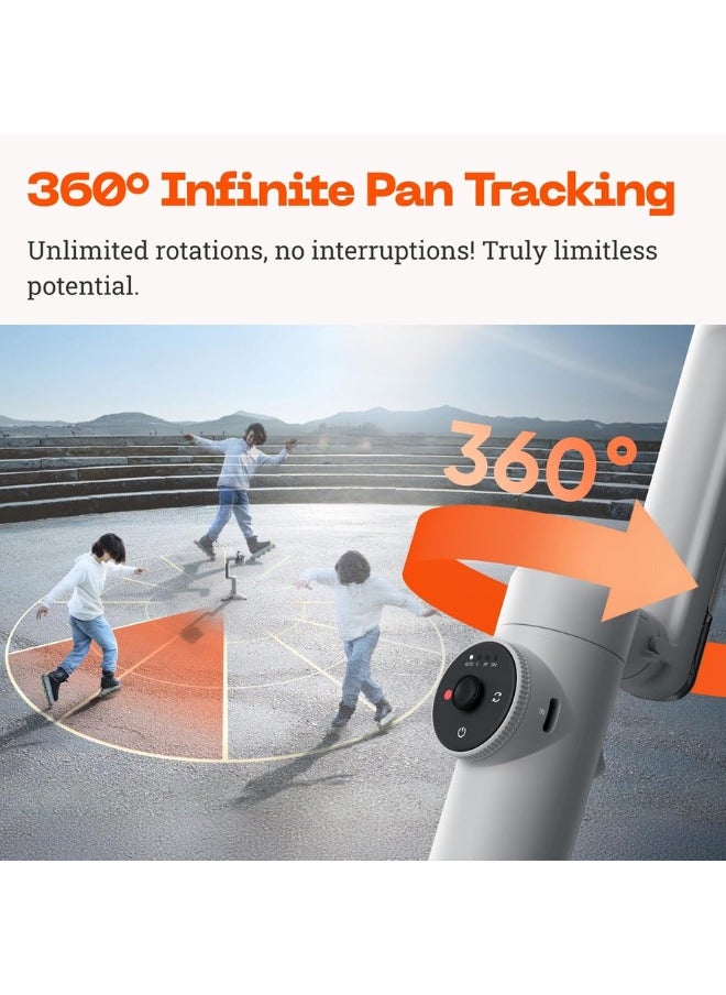 Insta360 Flow Pro - AI-Powered Gimbal Stabilizer for Smartphone, Apple DockKit Enabled, 360º Infinite Pan Tracking, 3-Axis Stabilization, Built-in Tripod, Portable & Foldable, AI Tracking