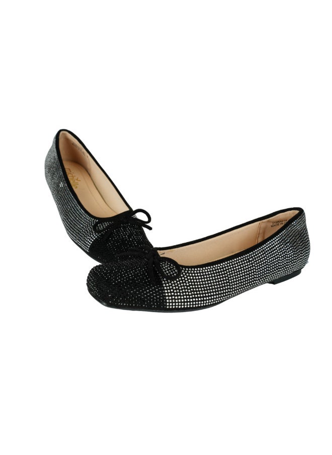 092-2693 Michelle Morgan Ladies Flat Casual Shoes 219RA016 Black