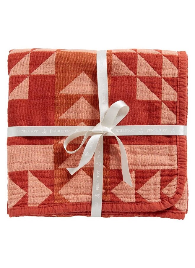 PENDLETON Cotton Woven Baby Blanket Smith Rock Clay