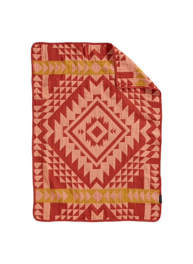 PENDLETON Cotton Woven Baby Blanket Smith Rock Clay