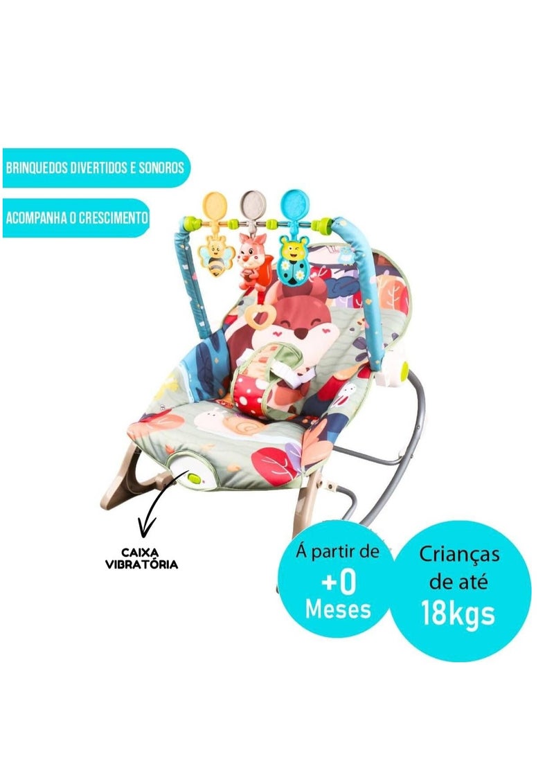 Baby Bouncer Seat, Baby Rocker, Swings and Vibrations seat for Infants, Portable Baby Swing with Music Box and Toys, Adjustable Multi Position, Newborn to Toddler, Owl Aurora  Aurora