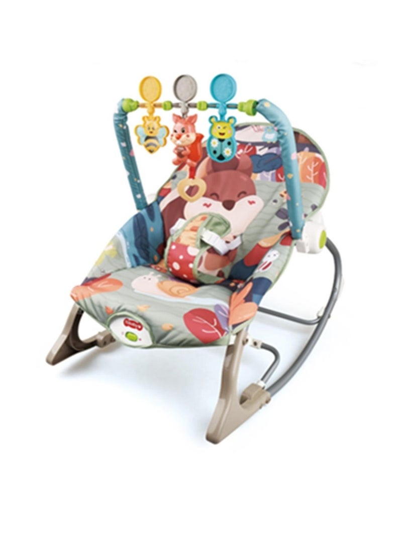 Baby Bouncer Seat, Baby Rocker, Swings and Vibrations seat for Infants, Portable Baby Swing with Music Box and Toys, Adjustable Multi Position, Newborn to Toddler, Owl Aurora  Aurora