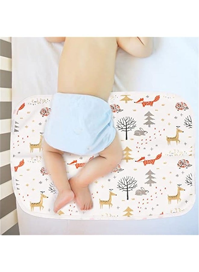 Three Travel Diaper Underpads Mats for Pads Mattress Changing Reusable Cotton Infant Mat Change Washable Urinal Gentle Pad Super Incontinence Cushions Baby Newborn Bed