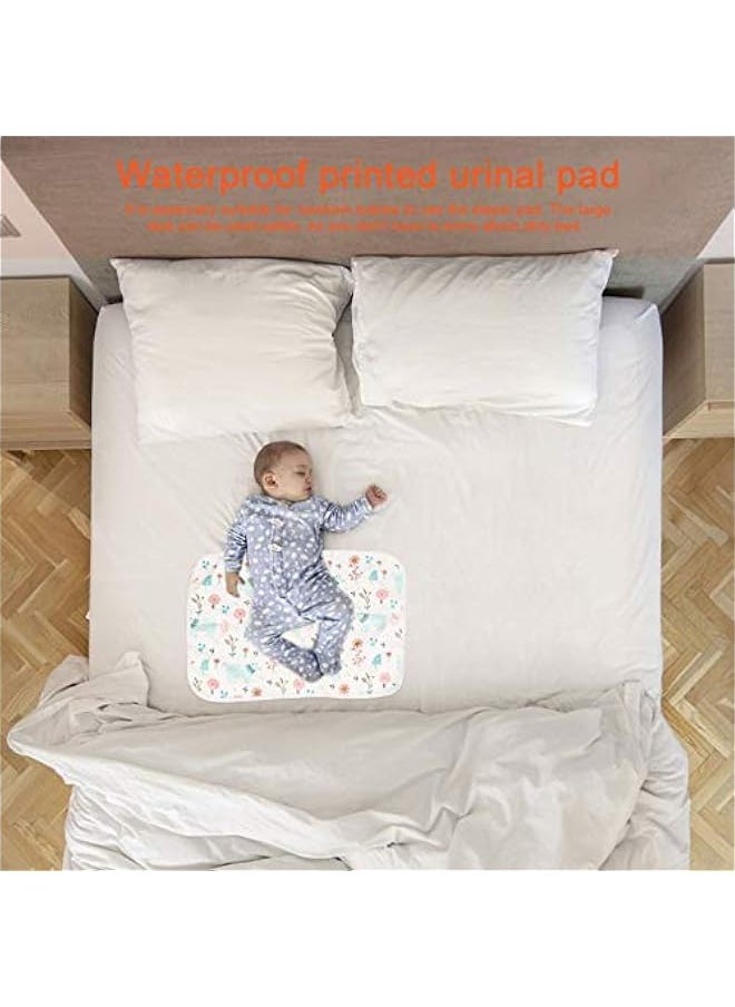 Three Travel Diaper Underpads Mats for Pads Mattress Changing Reusable Cotton Infant Mat Change Washable Urinal Gentle Pad Super Incontinence Cushions Baby Newborn Bed