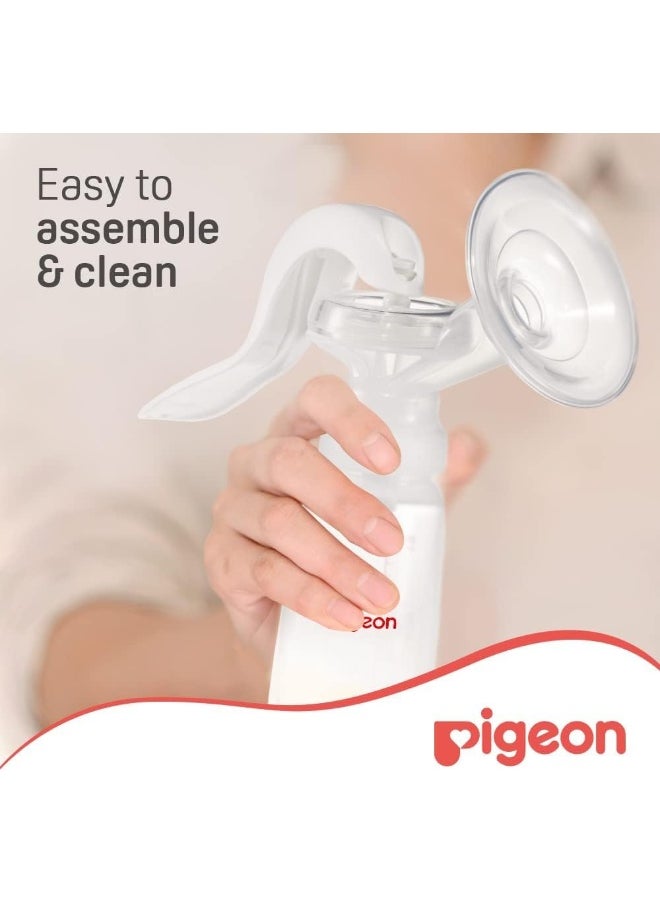 Pigeon Manual Breast Pump Basic, Easy Express Handle, Advanced Sealing Air Cushion