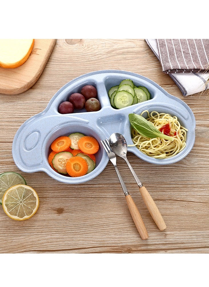 Baby Food Fruit Plate, Cute Car Shaped Meal Tray, Lightweight And Portable Toddler Feeding Plate, Safe And Durable Baby Food Tray Toddlers Babies Children, (1pc, Blue)