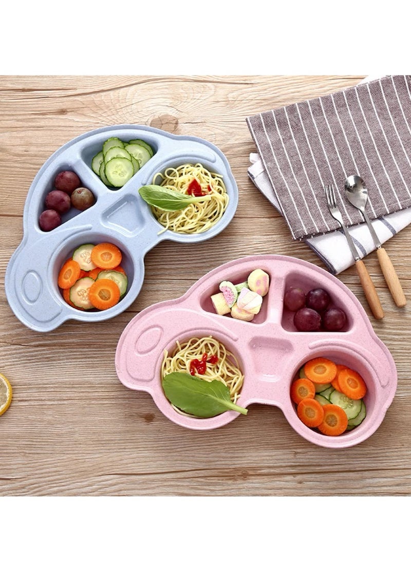 Baby Food Fruit Plate, Cute Car Shaped Meal Tray, Lightweight And Portable Toddler Feeding Plate, Safe And Durable Baby Food Tray Toddlers Babies Children, (1pc, Blue)