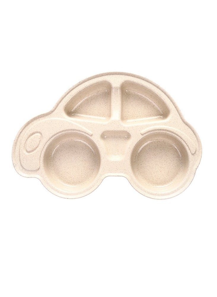 Baby Food Fruit Plate, Cute Car Shaped Meal Tray, Lightweight And Portable Toddler Feeding Plate, Safe And Durable Baby Food Tray Toddlers Babies Children, (1pc, Beige)