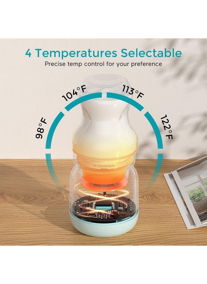 Paruu Travel-Friendly Portable Bottle Warmer, Fast Heating, Double Leak-Proof Design for Babies, Ideal for Breastfeeding and Formula, 4 Adapters for Dr. Brown, Tommee Tippee, and Comotomo