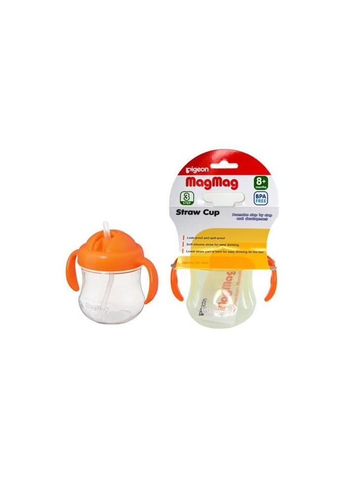 Pigeon Mag Mag Straw Cup (Orange)