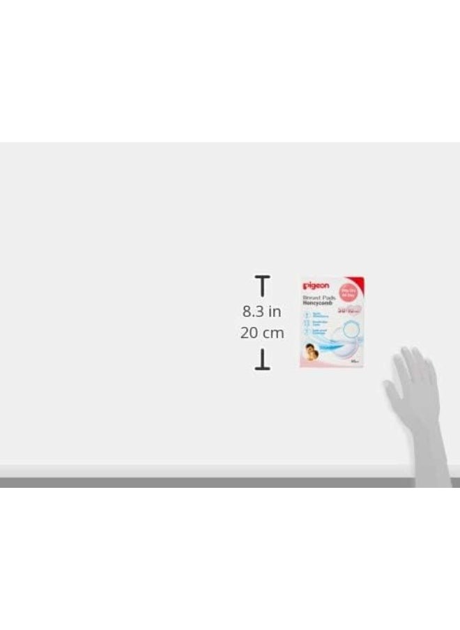 Pigeon Breast Pad, Honeycomb, Ultra-Slim And Light, Leak Proof Coverage, Quick Absorbency, 60 Pcs, White