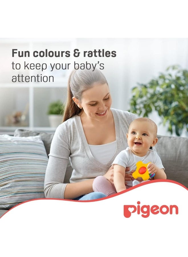 Pigeon Training Teether, Soft Handle And Teething Pad, Bpa Free, Step 2, Red