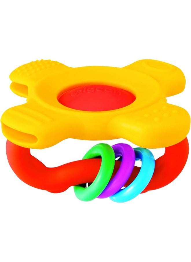 Pigeon Training Teether, Soft Handle And Teething Pad, Bpa Free, Step 2, Red
