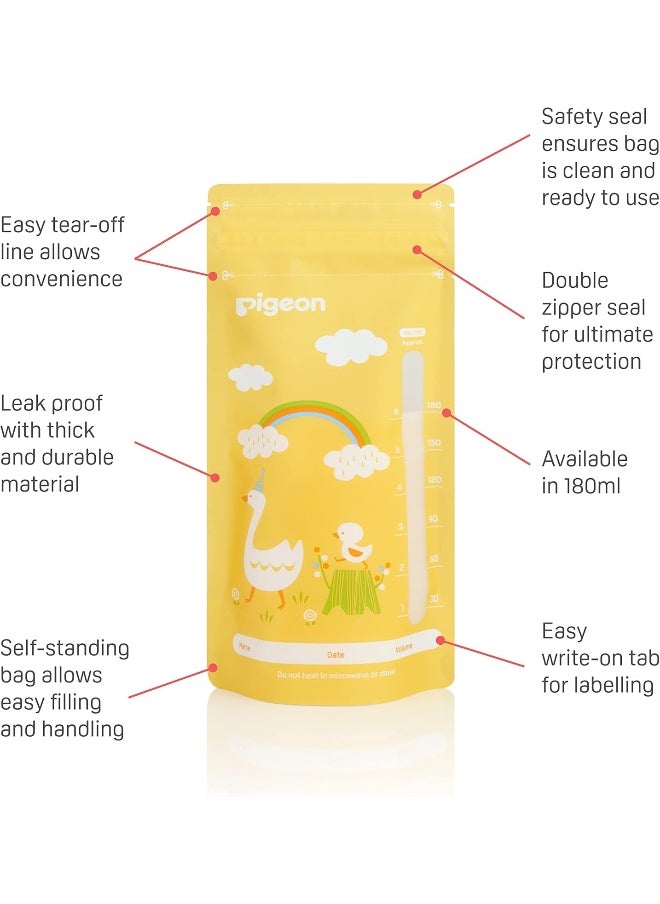 Pigeon Breast Milk Storage Bags Animals 180ml 25 bags