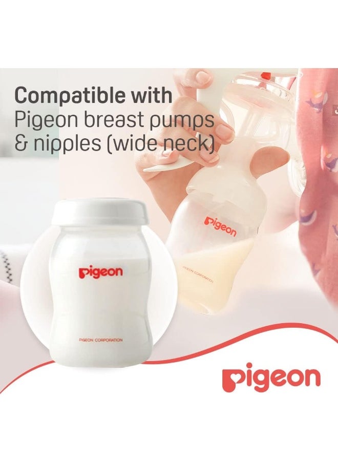 Pigeon Breastmilk Storage Bottle Set, 24 Hours Storage, Reusable, DEHP and BPA Free, 3pcs