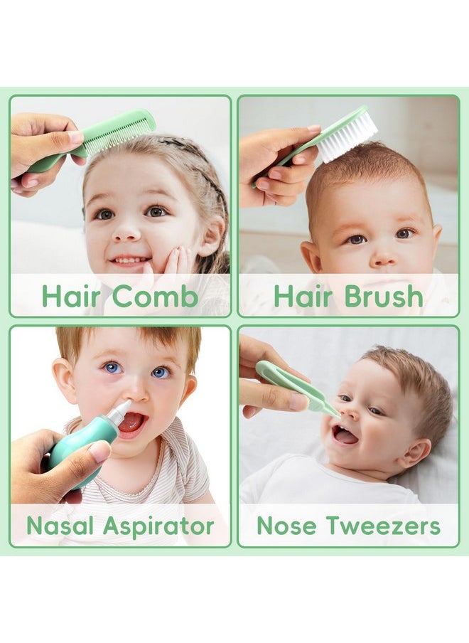 Baby Healthcare and Grooming Kit for Newborn Kids, 23PCS Upgraded Safety Baby Care Kit, Newborn Nursery Health Care Set, Baby Care Products (Green)