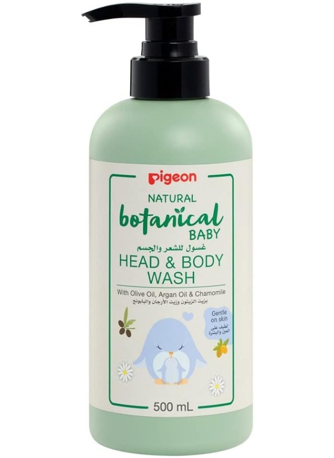 Pigeon Natural Botanical Baby Head & Body Wash, 2-in-1 Wash, 500ml