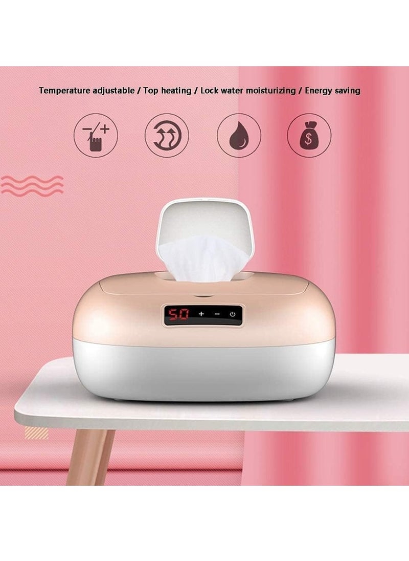 Wipes Dispenser Holder, Electric Baby Wipes Warmer With LED Display, Portable Children Wipes Incubator, Large Capacity Baby Wipes Warmer For Home Travel, (1pc, Digital Display Model)