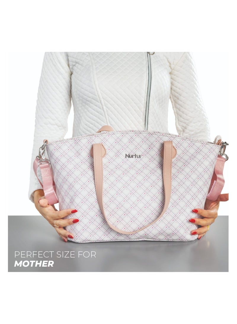 Nurtur Vogue Maternity Diaper Bag Fashion Bag Multifunction Travel Bag with insulator bottle warming pocket and changing pad - Multi Color