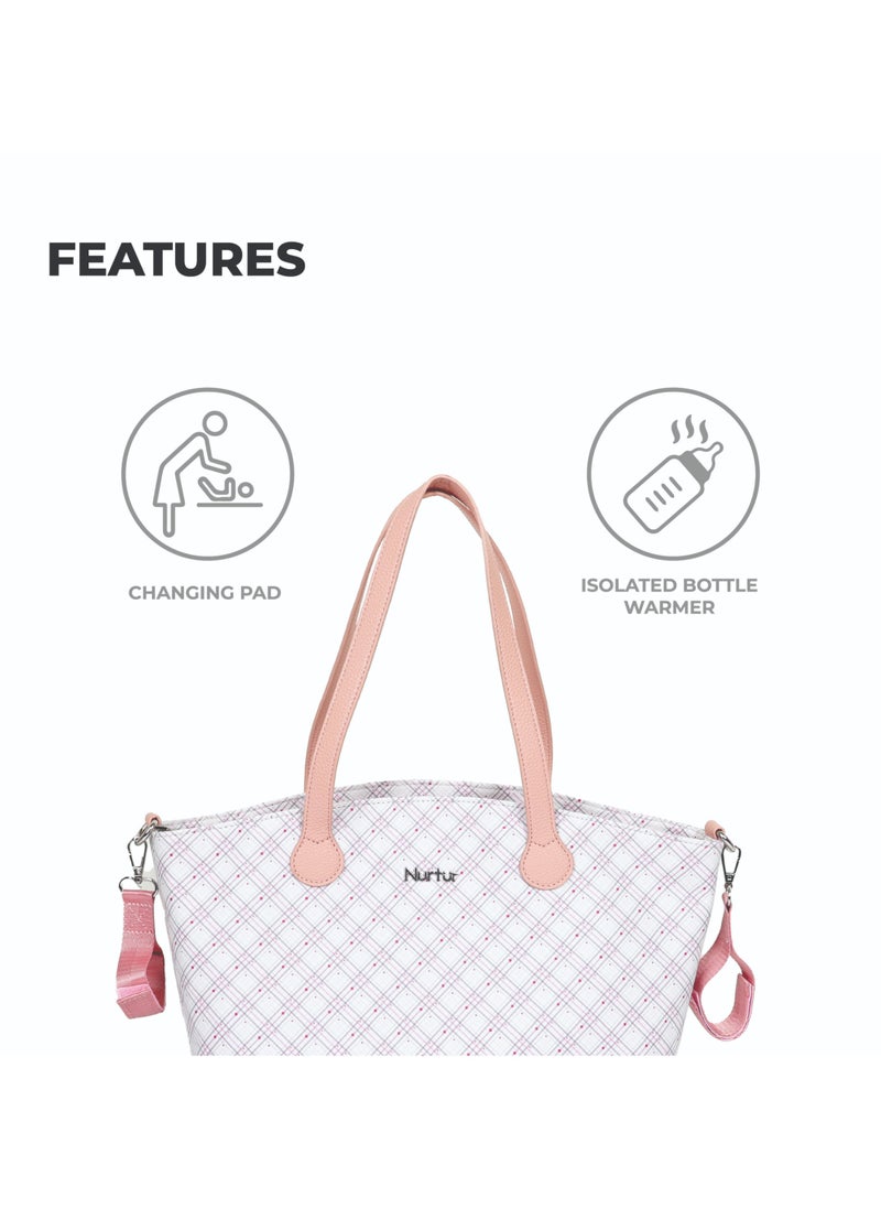 Nurtur Vogue Maternity Diaper Bag Fashion Bag Multifunction Travel Bag with insulator bottle warming pocket and changing pad - Multi Color