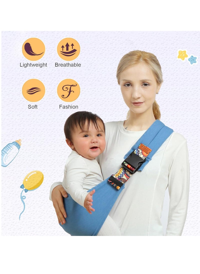 Baby Sling Carrier, Portable Lightweight Hip Seat Carrier, Non Slip Newborn Baby Carrier, Comfortable And Durable Child Shoulder Carrier For Newborn Toddlers, (1pc, Blue Square)