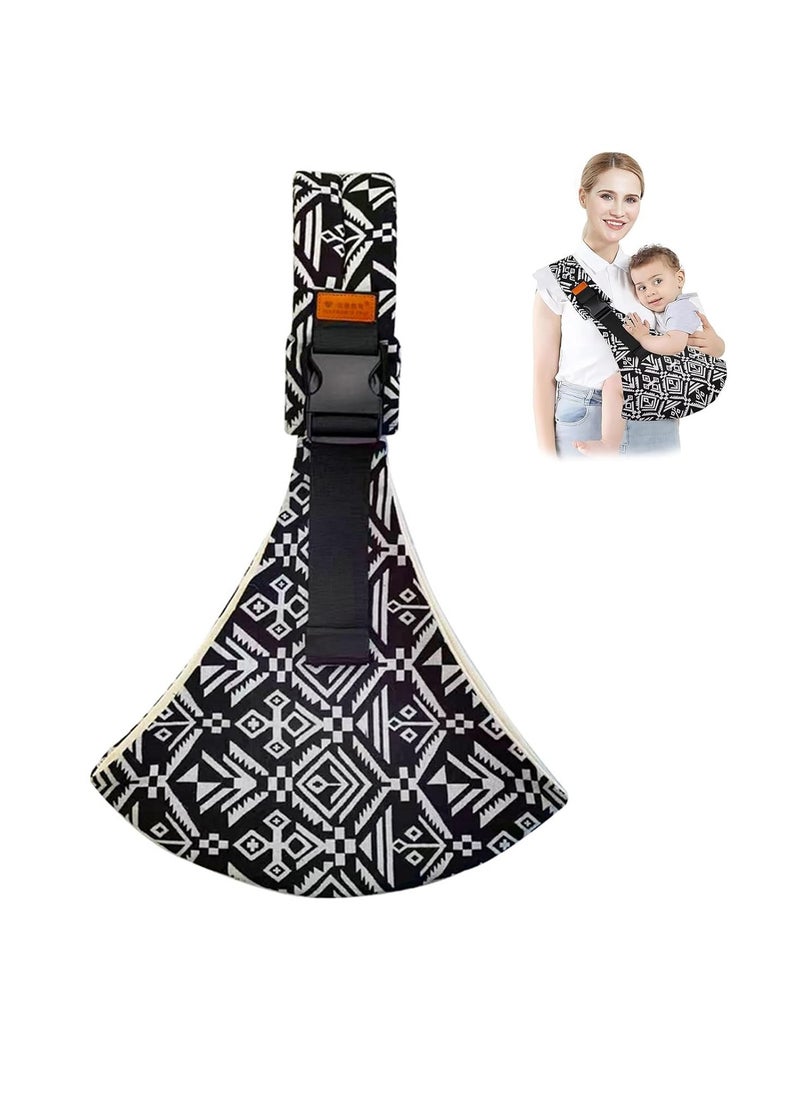 Baby Sling Carrier, Portable Lightweight Hip Seat Carrier, Non Slip Newborn Baby Carrier, Comfortable And Durable Child Shoulder Carrier For Newborn Toddlers, (1pc, Black Sailboat)