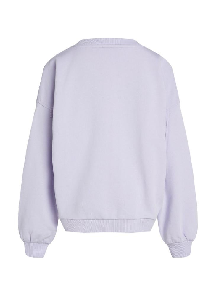 Kids Metallic Logo Crew Neck Sweatshirt
