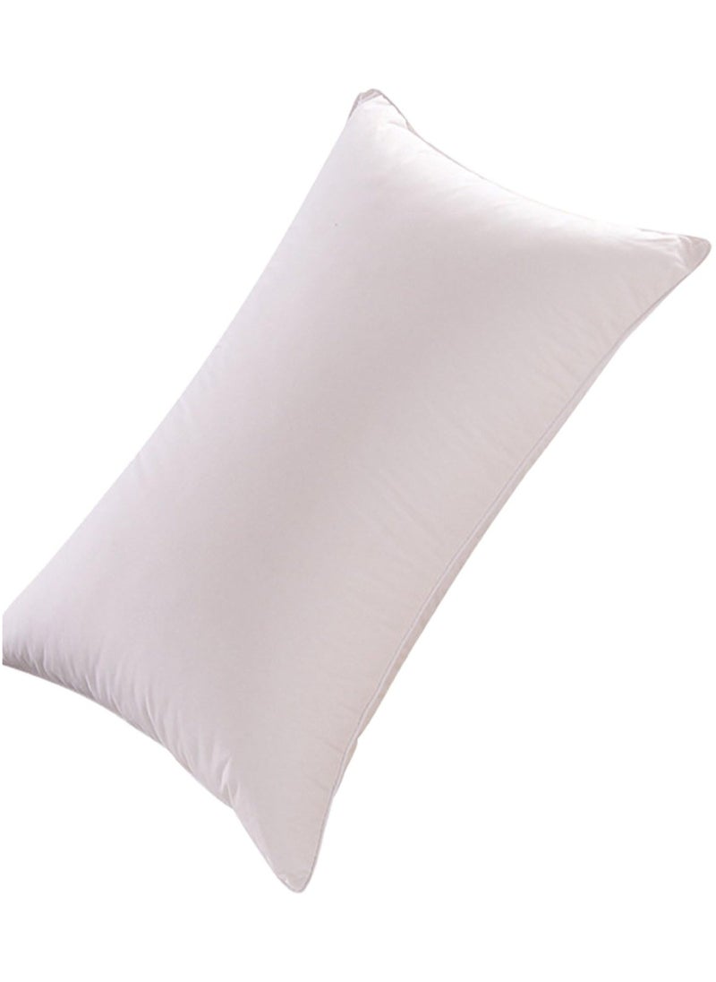 2 Pcs Cotton Bed Pillows White (48 x 74 cm)