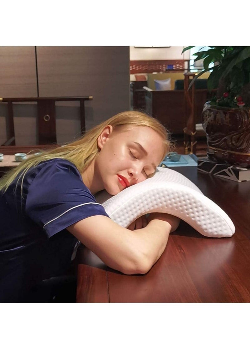 Memory Foam Pillow with Arm Hole,Anti-Hand Numb Desk Nap Sleeping Pillow Multifunction Health Neck Couple Pillow 2019 Patent,