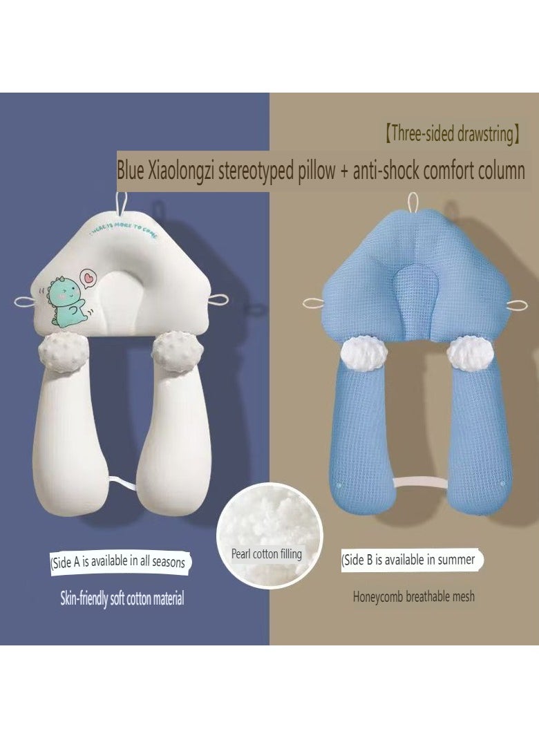 Newborn styling pillow, baby soothing pillow, 0-1 year old anti startle and head deviation correction head shape safety device