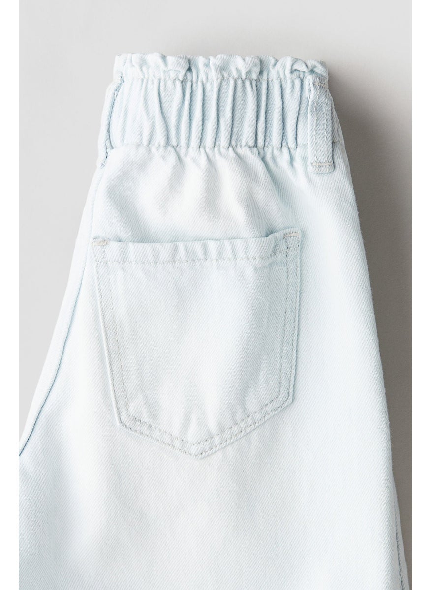 Wide Leg Paper Bag Jeans