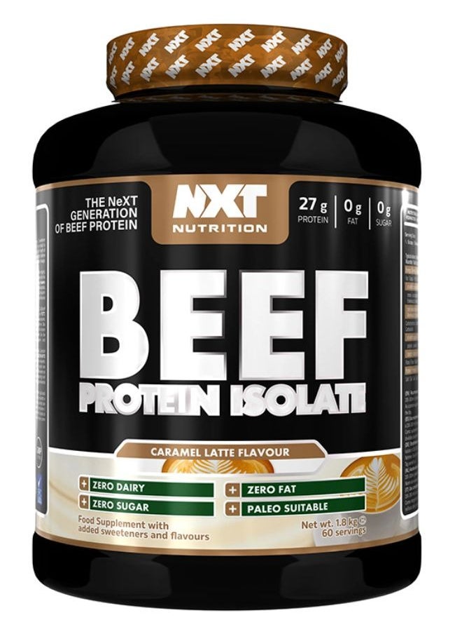 Beef Protein Isolate, Caramel Latte Flavour, 1.8kg, 60 Servings