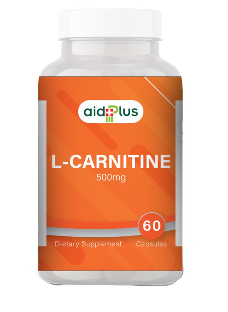 L-Carnitine 500 Mg – 60 Capsules, Dietary Supplement For Energy, Fat Metabolism, Muscle Recovery & Athletic Performance