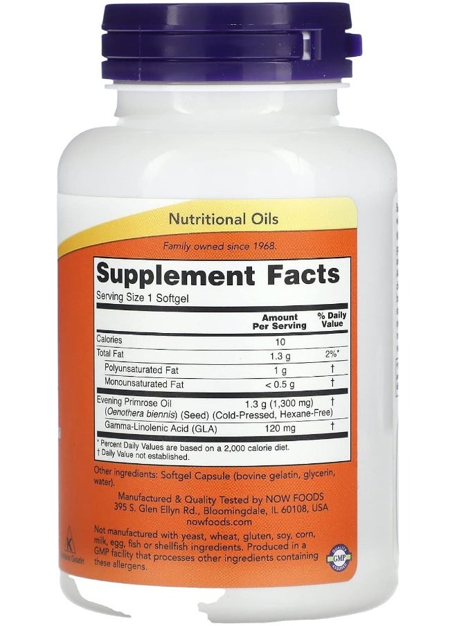 Now Super Primrose 1300 mg Dietary Supplement, 60 Softgels